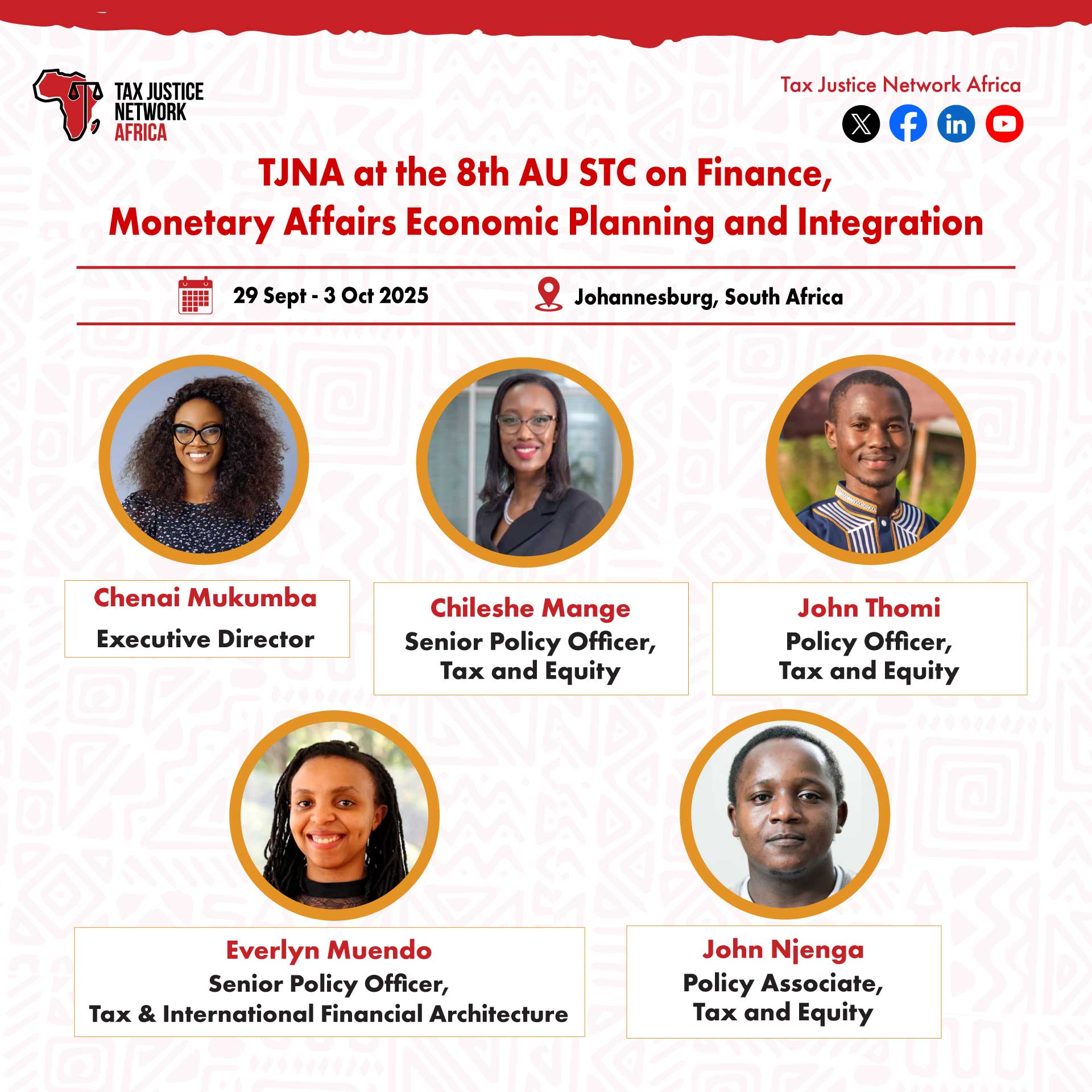 TJNA's team at the 8th Session of the African Union Specialized Technical Committee (STC) on Finance, Monetary Affairs, Economic Planning and Integration