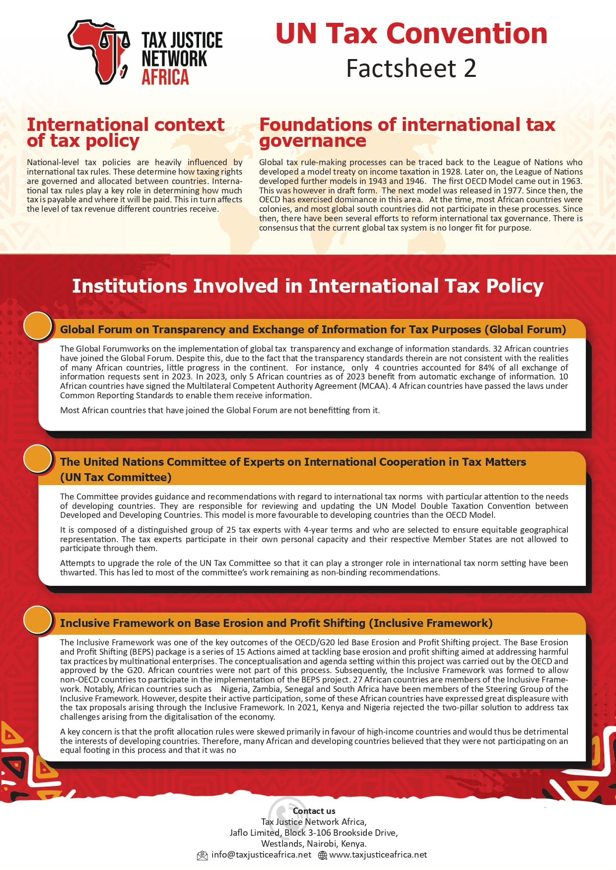 UN Tax Convection Factsheet 2