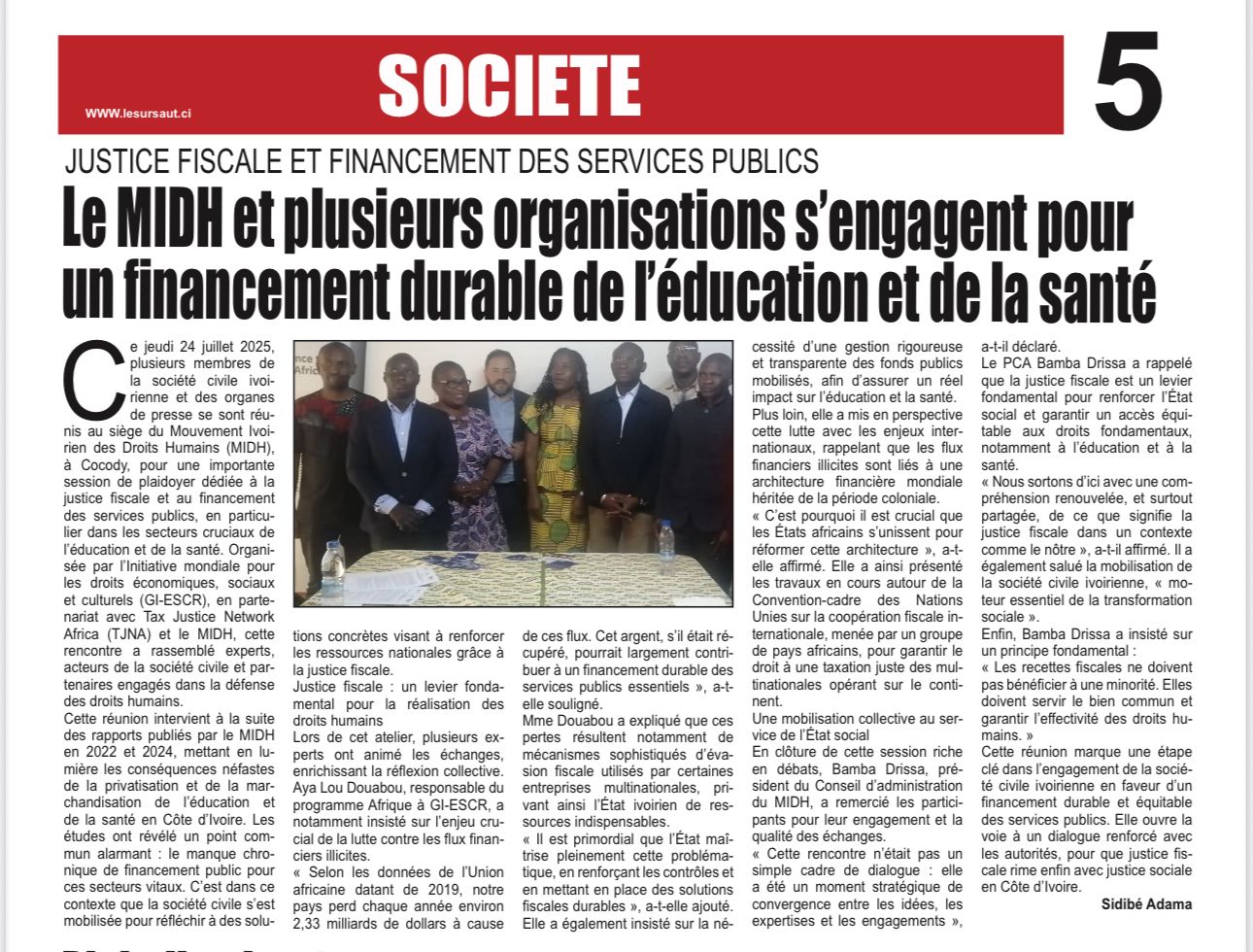 Justice fiscale et financement des services publics